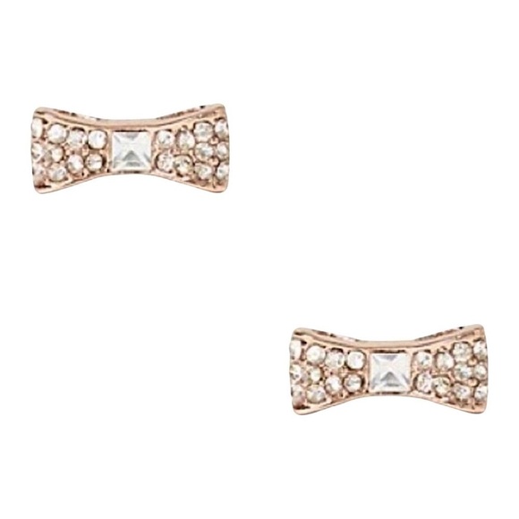 KATE SPADE • Rose Gold Ready Set Bow Stud Earrings - Picture 1 of 4